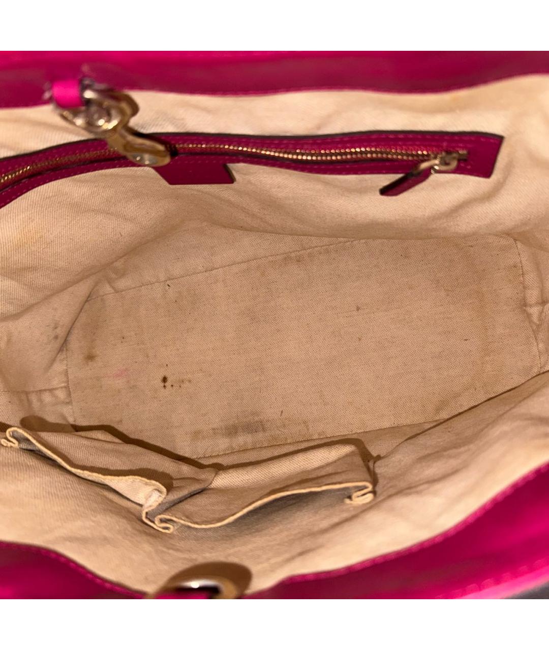 GUCCI Красная сумка тоут из лакированной кожи, фото 4