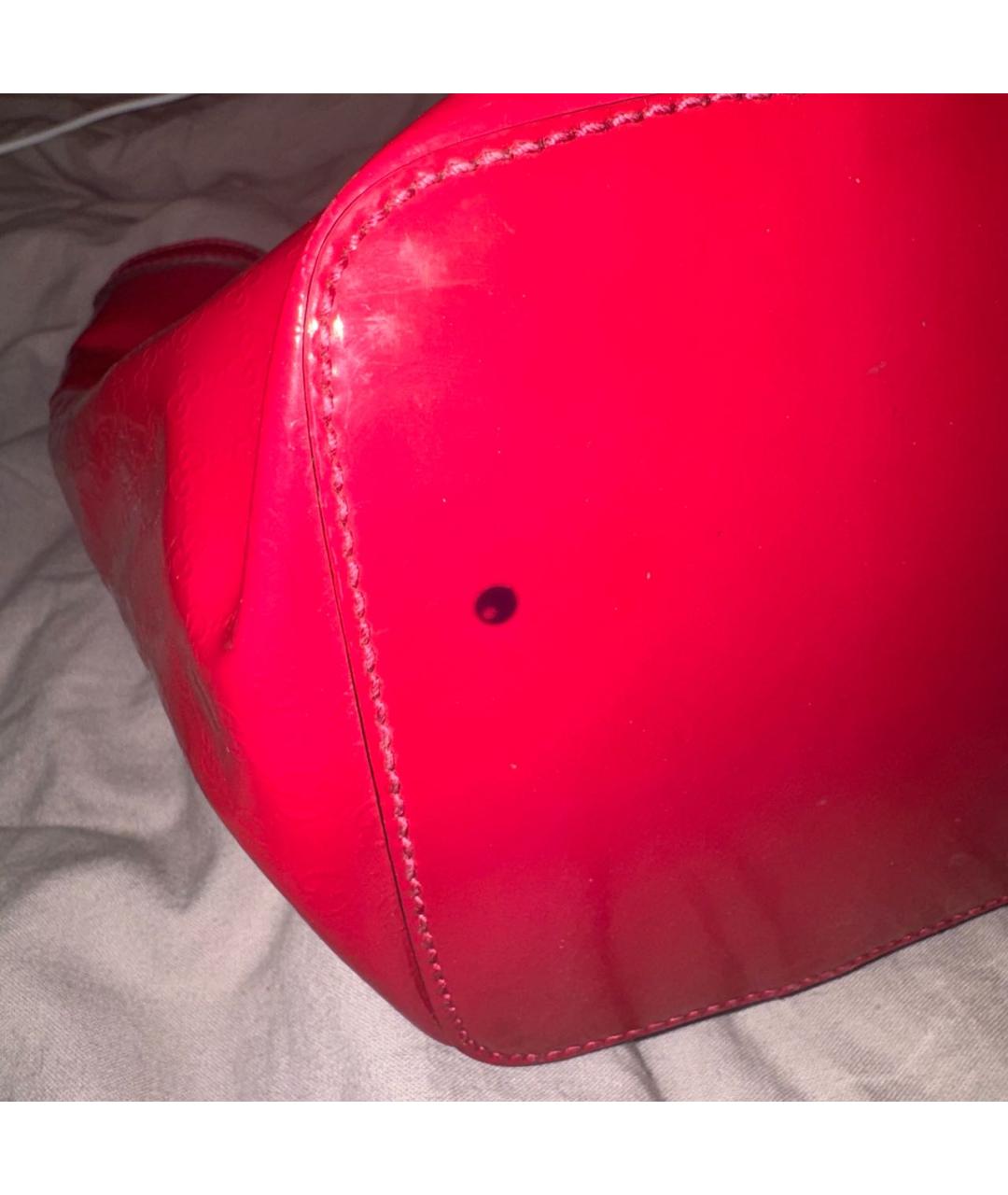 GUCCI Красная сумка тоут из лакированной кожи, фото 5