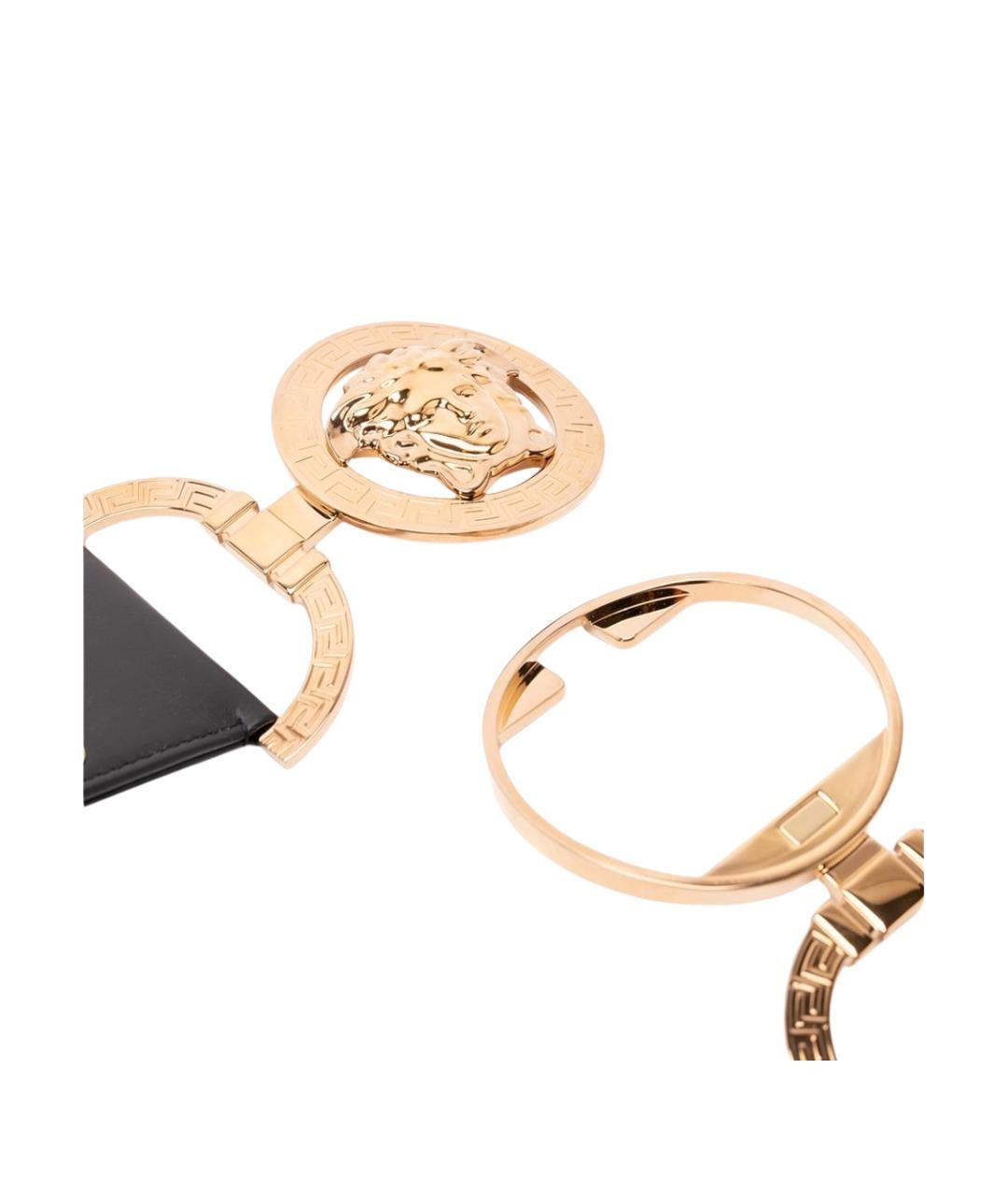 VERSACE Черный кожаный ремень, фото 2