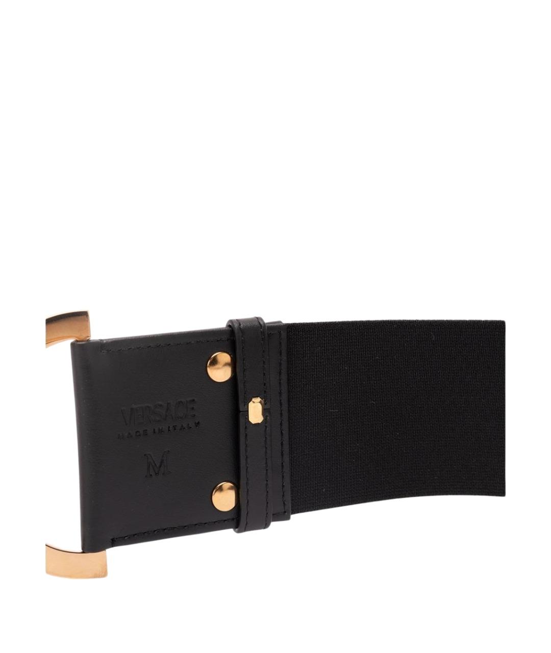 VERSACE Черный кожаный ремень, фото 4