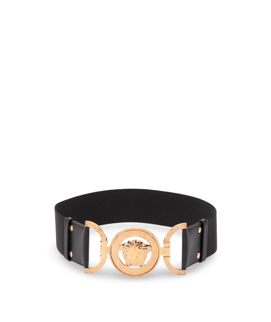 VERSACE Черный кожаный ремень, фото 1