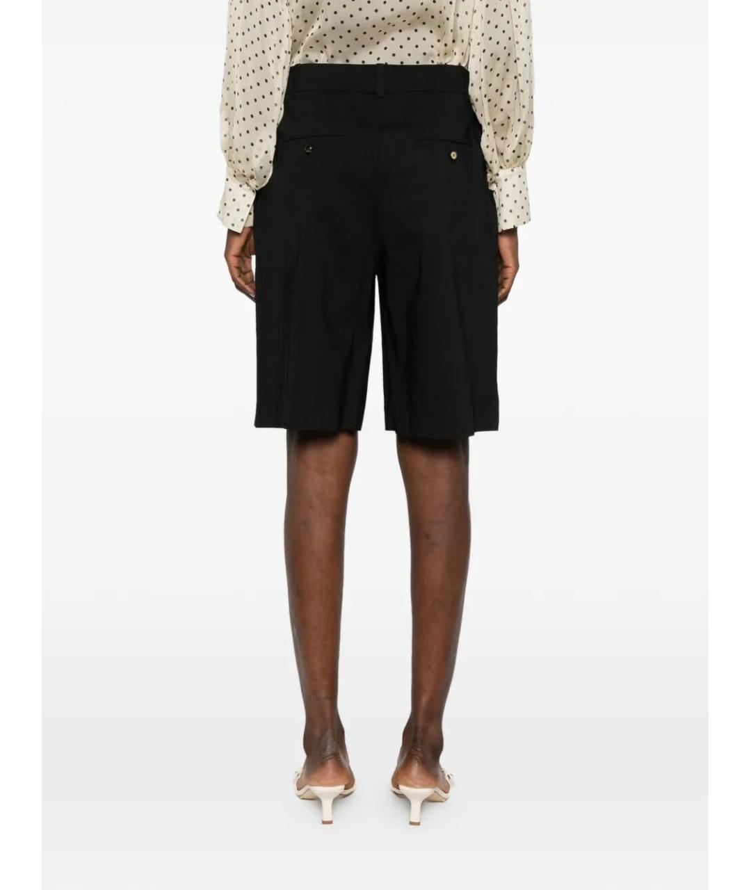 PINKO Черные льняные шорты, фото 3