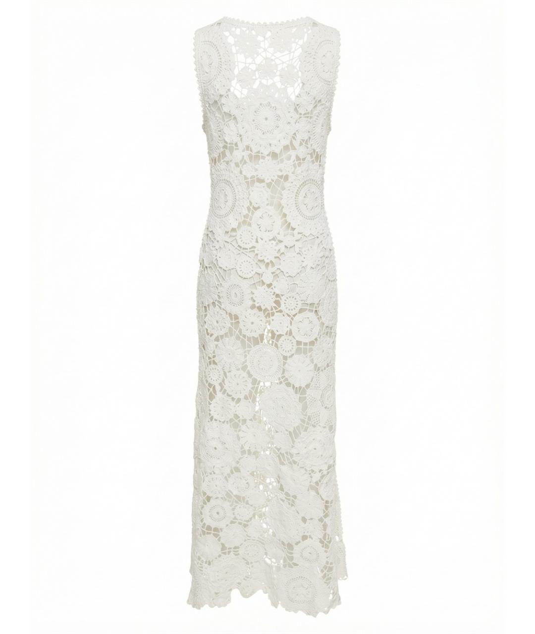 SELF-PORTRAIT Белое хлопковое повседневное платье, фото 2