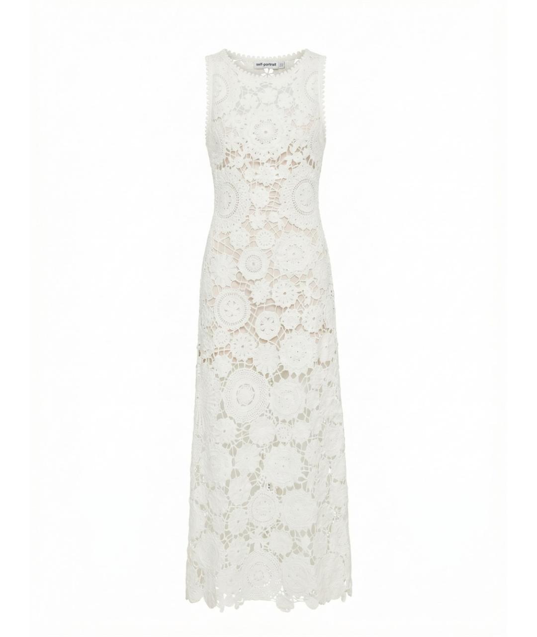 SELF-PORTRAIT Белое хлопковое повседневное платье, фото 1