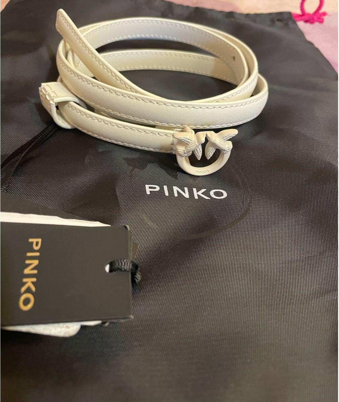 PINKO Белый кожаный ремень, фото 5