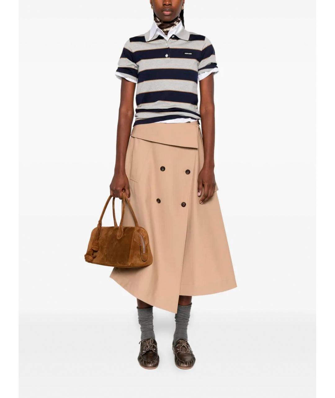 MIU MIU Мульти хлопковая футболка, фото 2