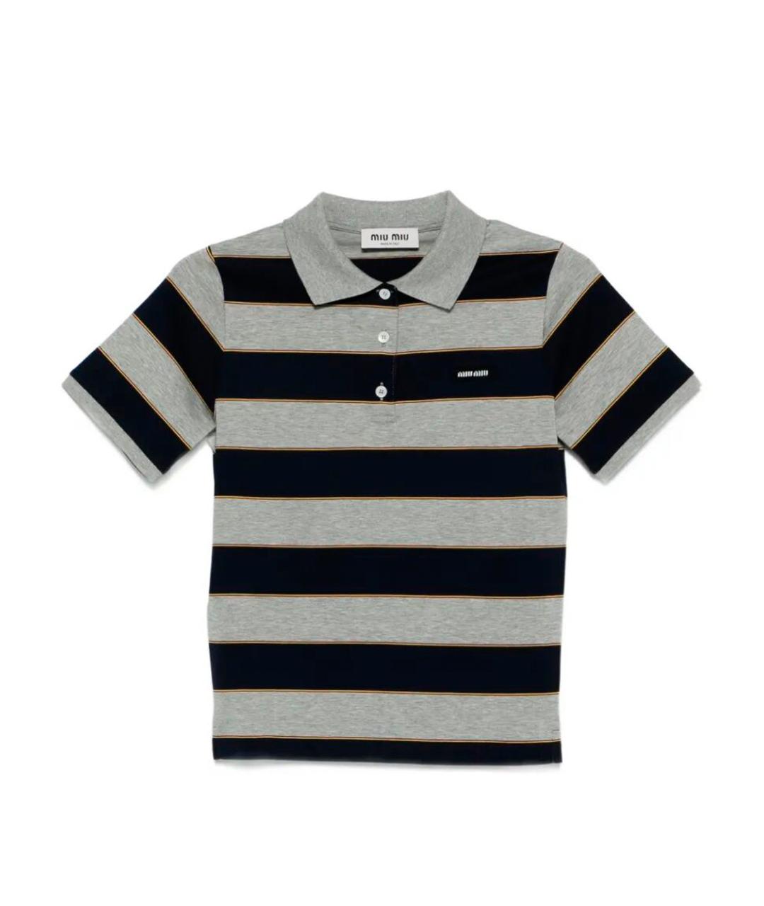 MIU MIU Мульти хлопковая футболка, фото 1