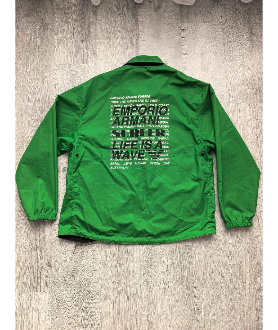 EMPORIO ARMANI Зеленая полиамидовая куртка, фото 2