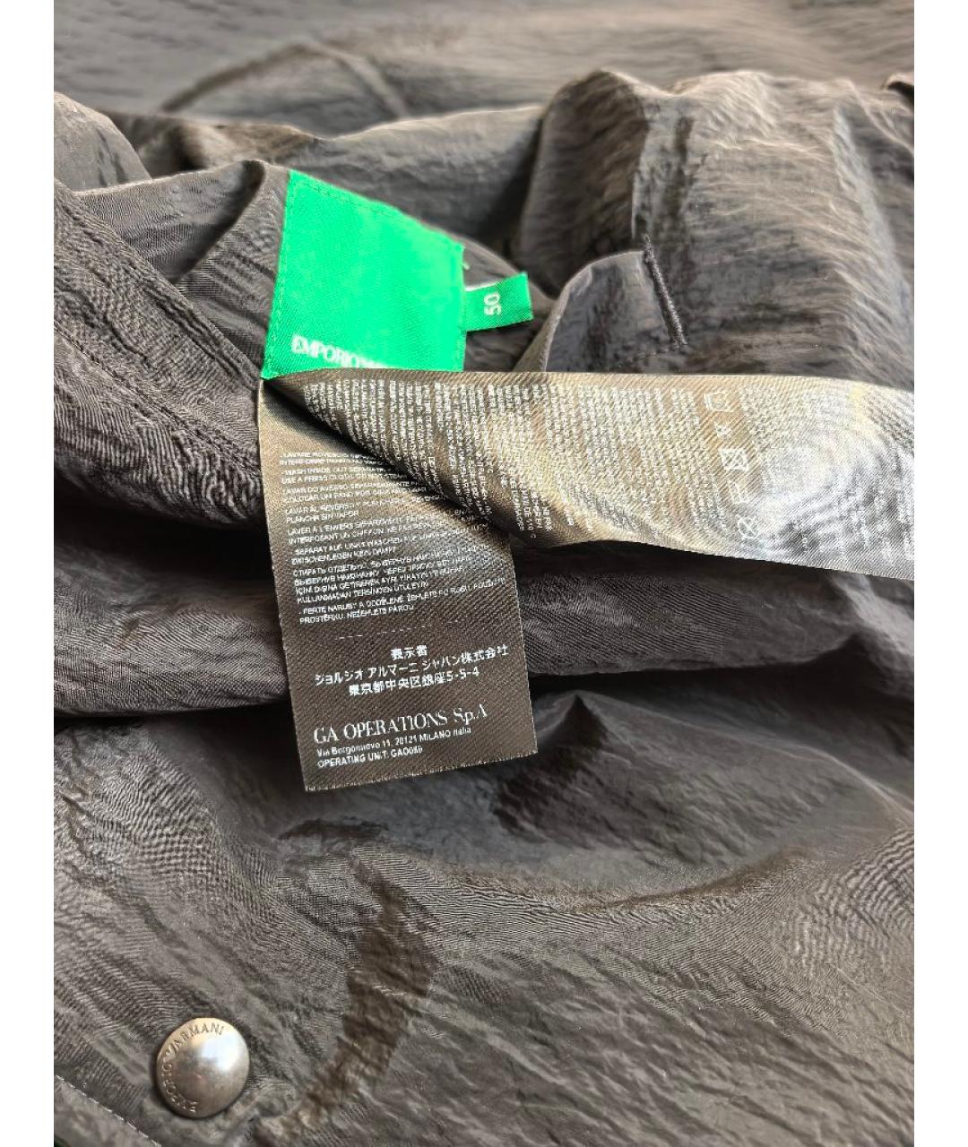 EMPORIO ARMANI Зеленая полиамидовая куртка, фото 6