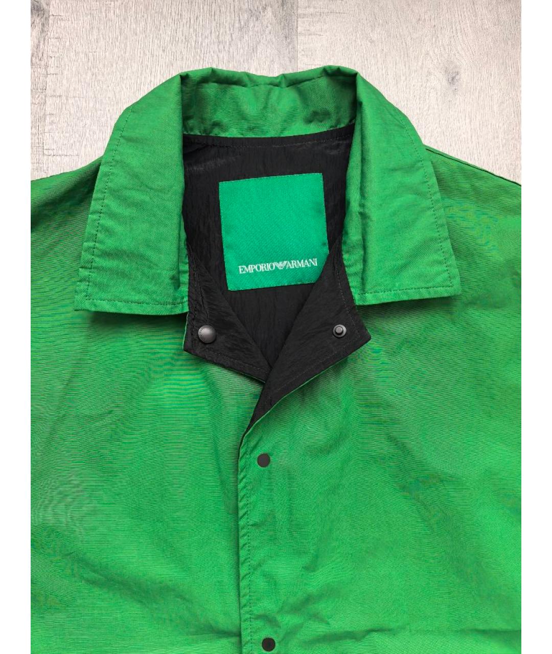 EMPORIO ARMANI Зеленая полиамидовая куртка, фото 3