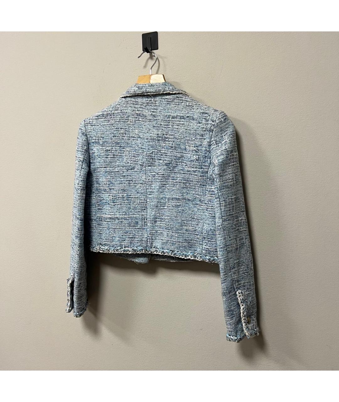 CHANEL Голубой жакет/пиджак, фото 5