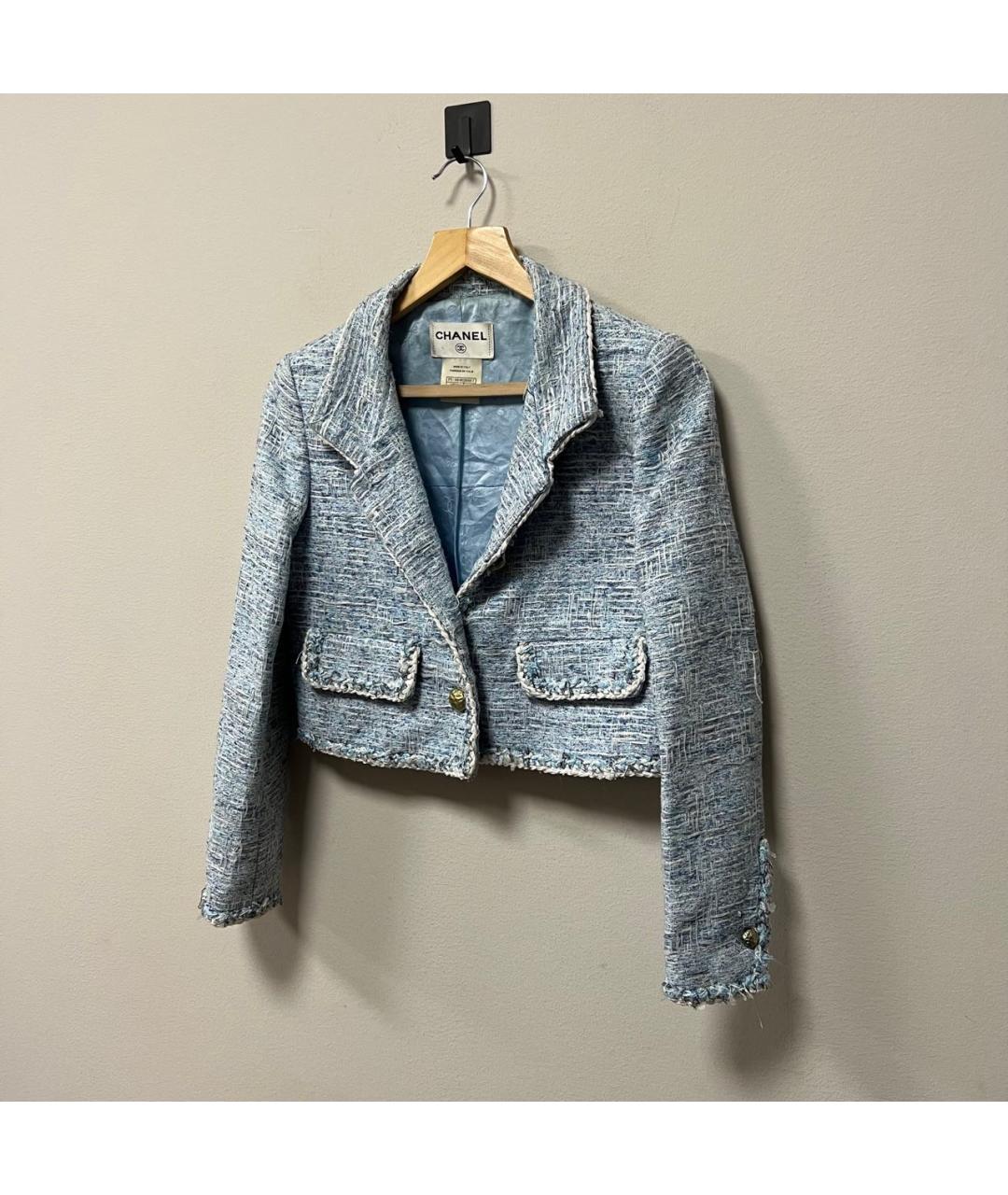 CHANEL Голубой жакет/пиджак, фото 2