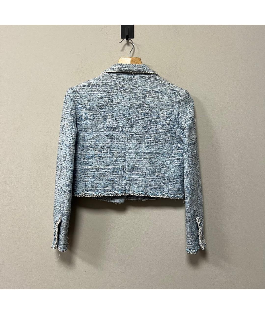 CHANEL Голубой жакет/пиджак, фото 3