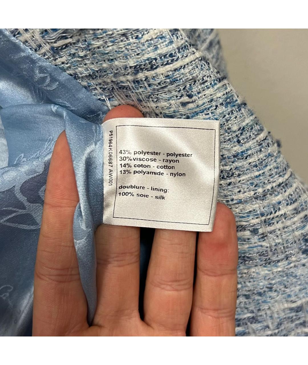 CHANEL Голубой жакет/пиджак, фото 6