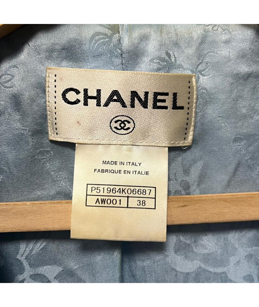 CHANEL Голубой жакет/пиджак, фото 4