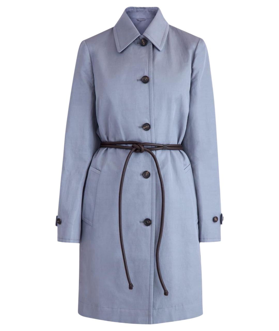 BRUNELLO CUCINELLI Голубой хлопковый тренч/плащ, фото 1