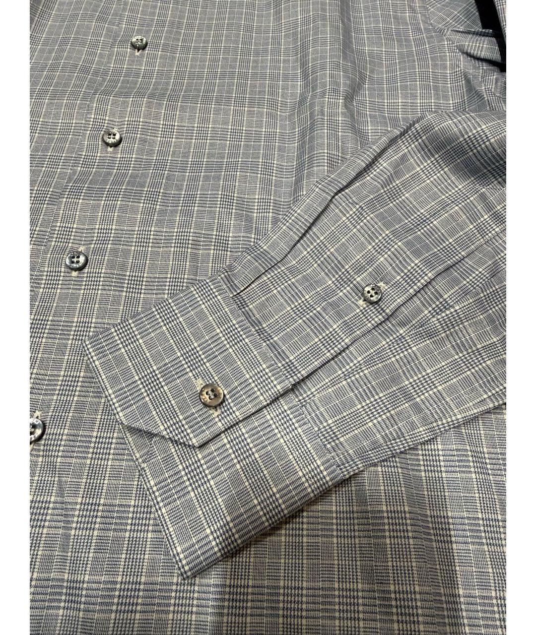 ZILLI Голубая хлопковая классическая рубашка, фото 4