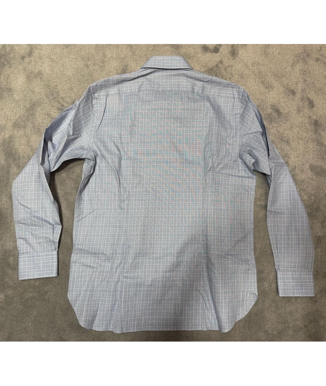 ZILLI Голубая хлопковая классическая рубашка, фото 2