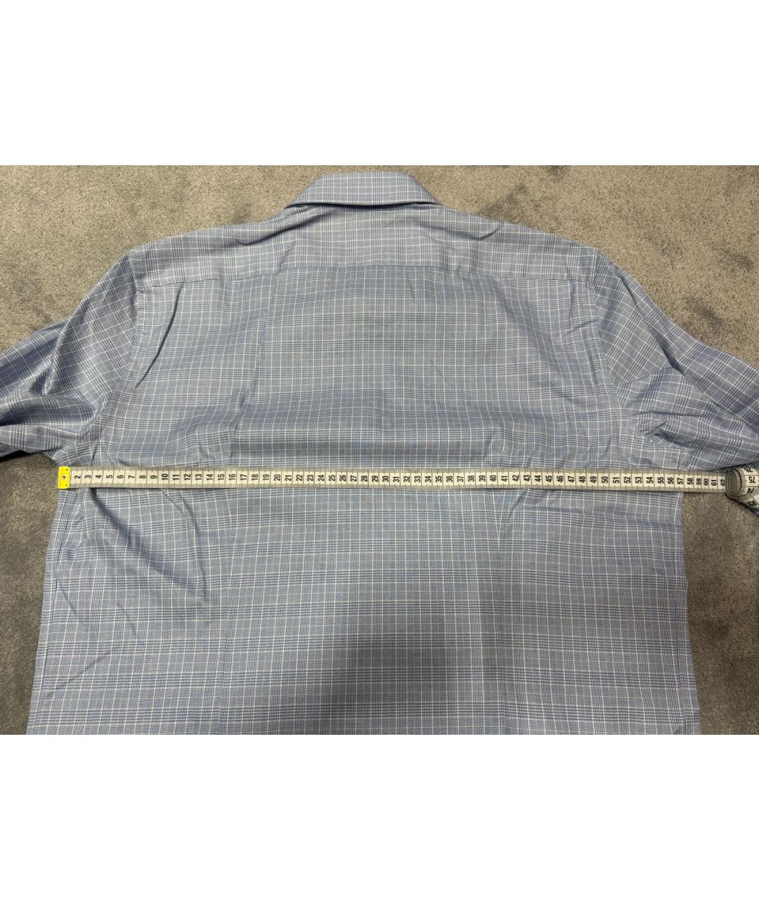 ZILLI Голубая хлопковая классическая рубашка, фото 6