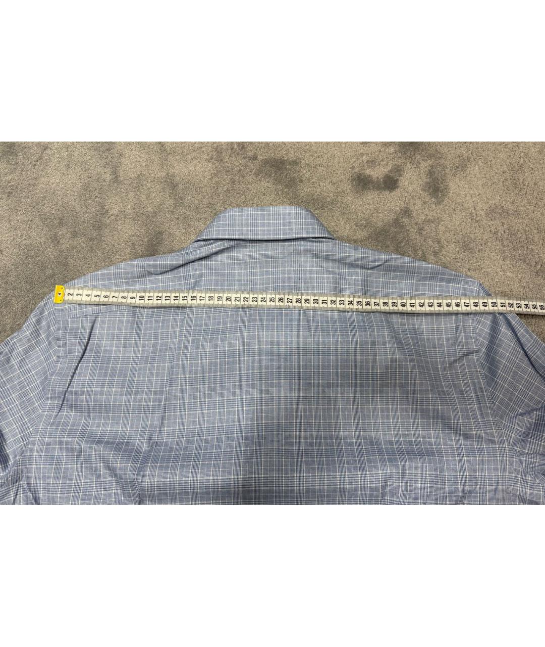 ZILLI Голубая хлопковая классическая рубашка, фото 7