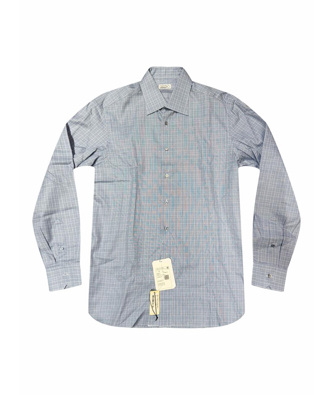 ZILLI Голубая хлопковая классическая рубашка, фото 1