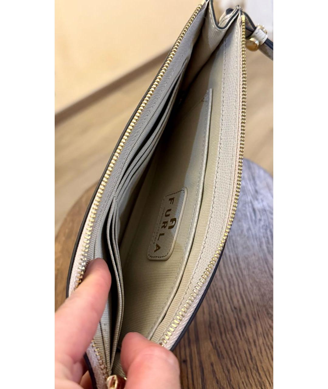 FURLA Бежевый кошелек из искусственной кожи, фото 4