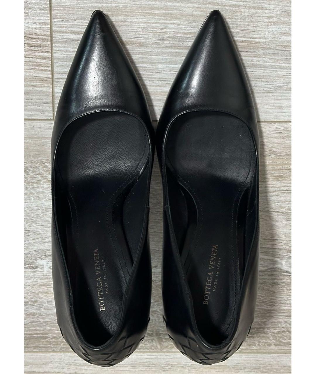 BOTTEGA VENETA Черные кожаные туфли, фото 4