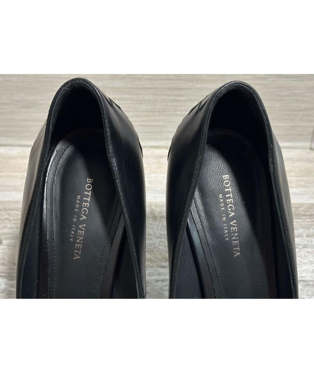 BOTTEGA VENETA Черные кожаные туфли, фото 8
