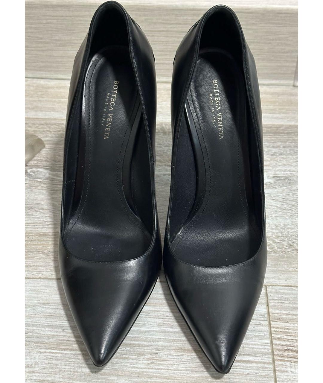 BOTTEGA VENETA Черные кожаные туфли, фото 3