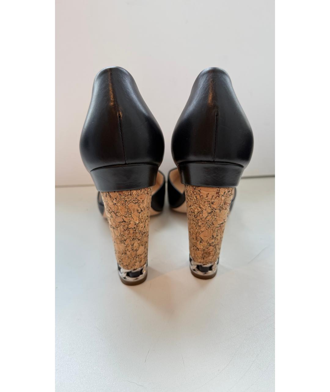 CHANEL Черные кожаные туфли, фото 3