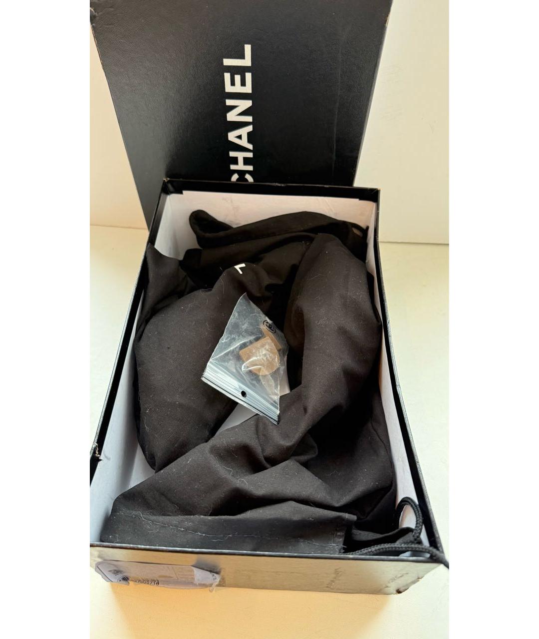 CHANEL Черные кожаные туфли, фото 6