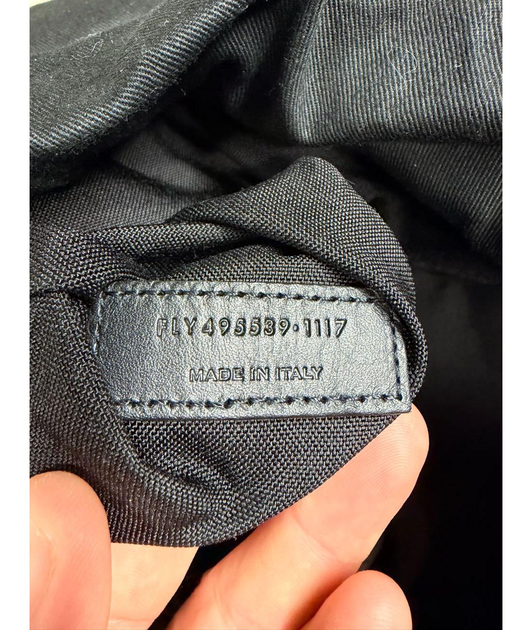 SAINT LAURENT Черный хлопковый рюкзак, фото 8