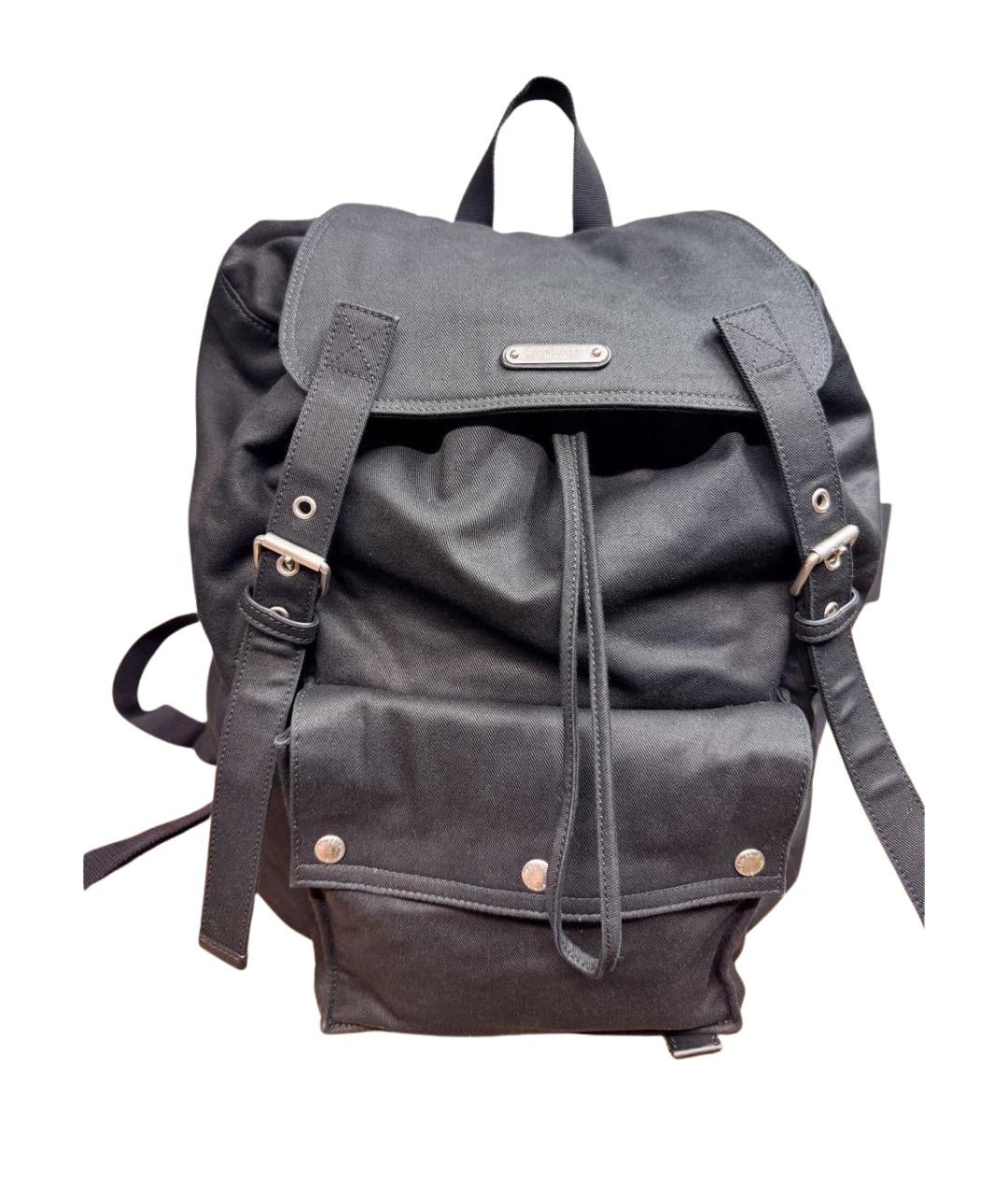 SAINT LAURENT Черный хлопковый рюкзак, фото 1