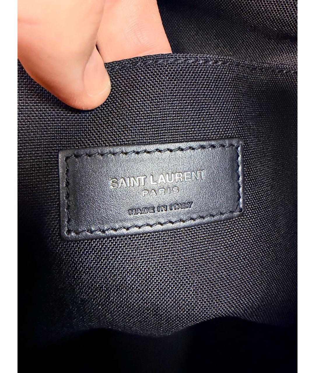 SAINT LAURENT Черный хлопковый рюкзак, фото 7