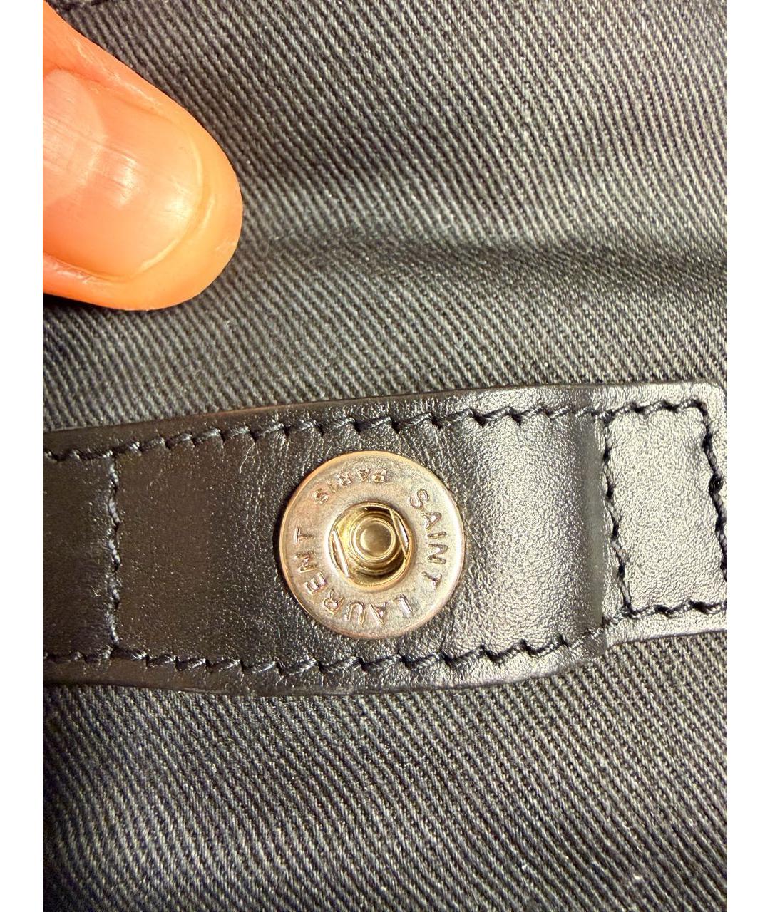 SAINT LAURENT Черный хлопковый рюкзак, фото 5