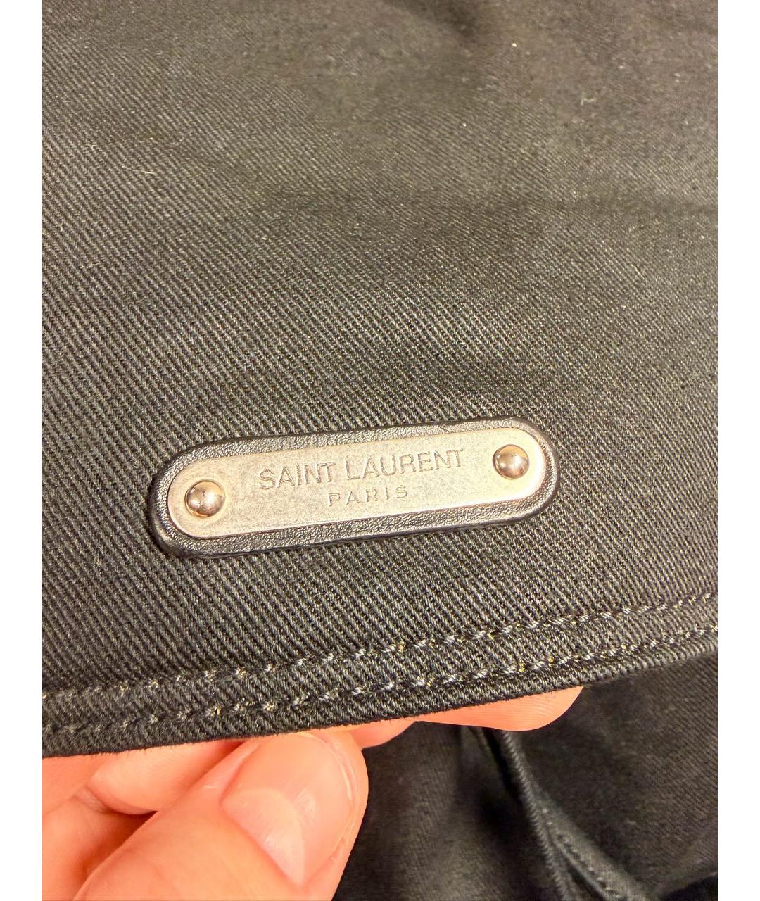 SAINT LAURENT Черный хлопковый рюкзак, фото 6