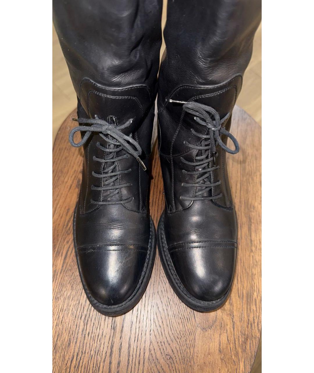 GUCCI Черные кожаные сапоги, фото 4