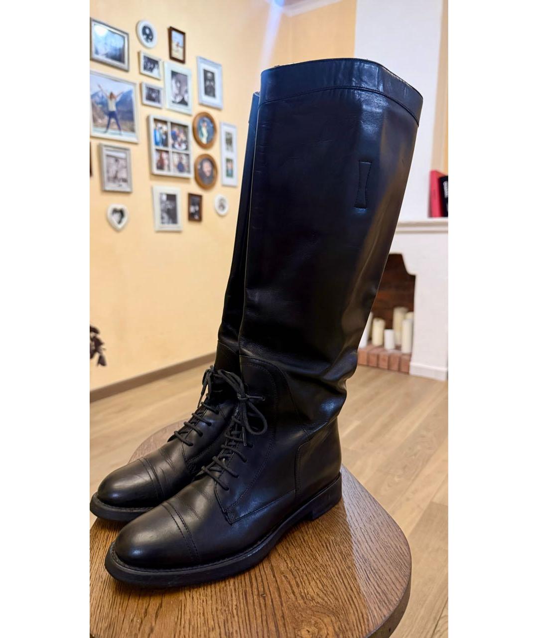 GUCCI Черные кожаные сапоги, фото 2
