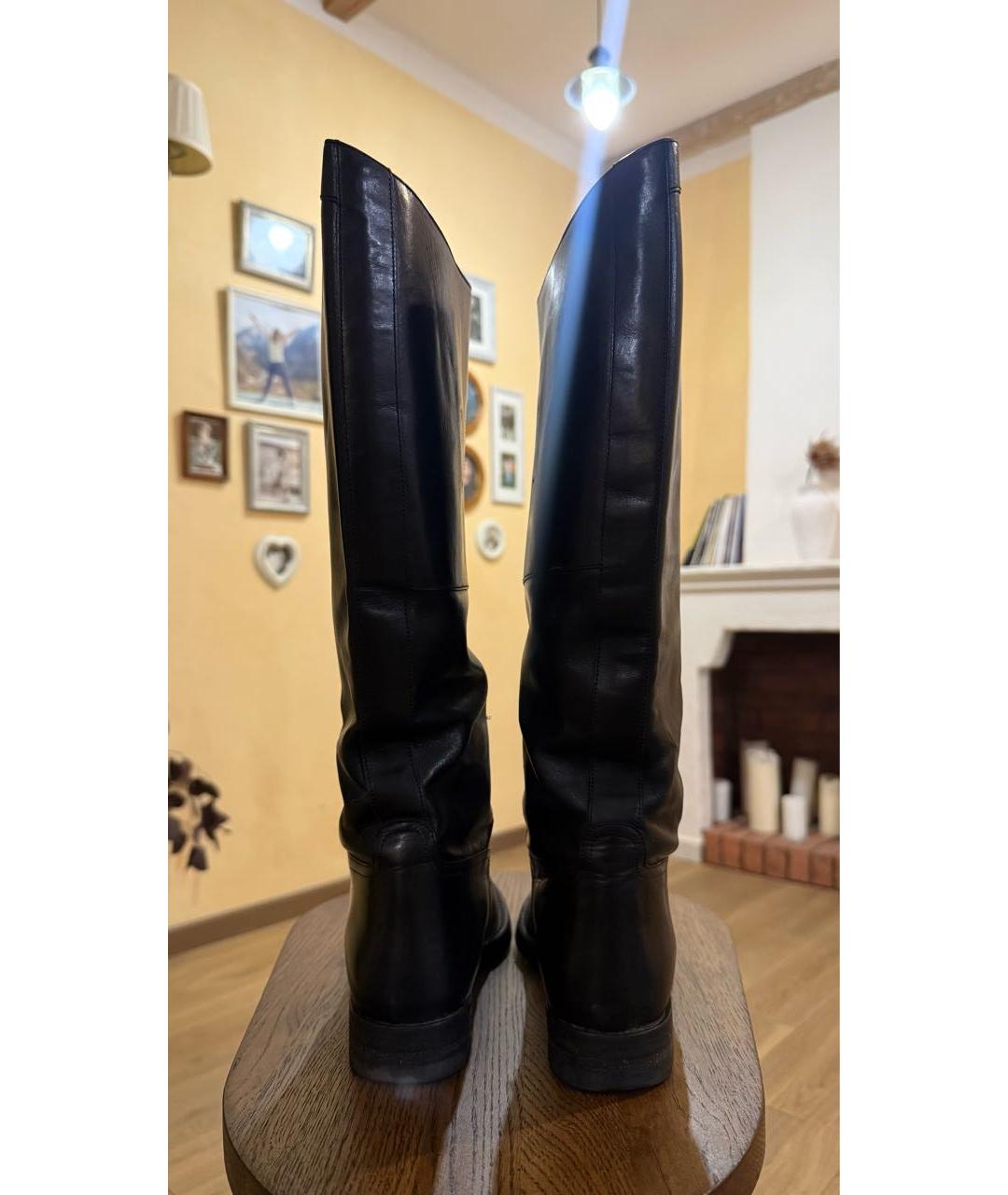 GUCCI Черные кожаные сапоги, фото 5