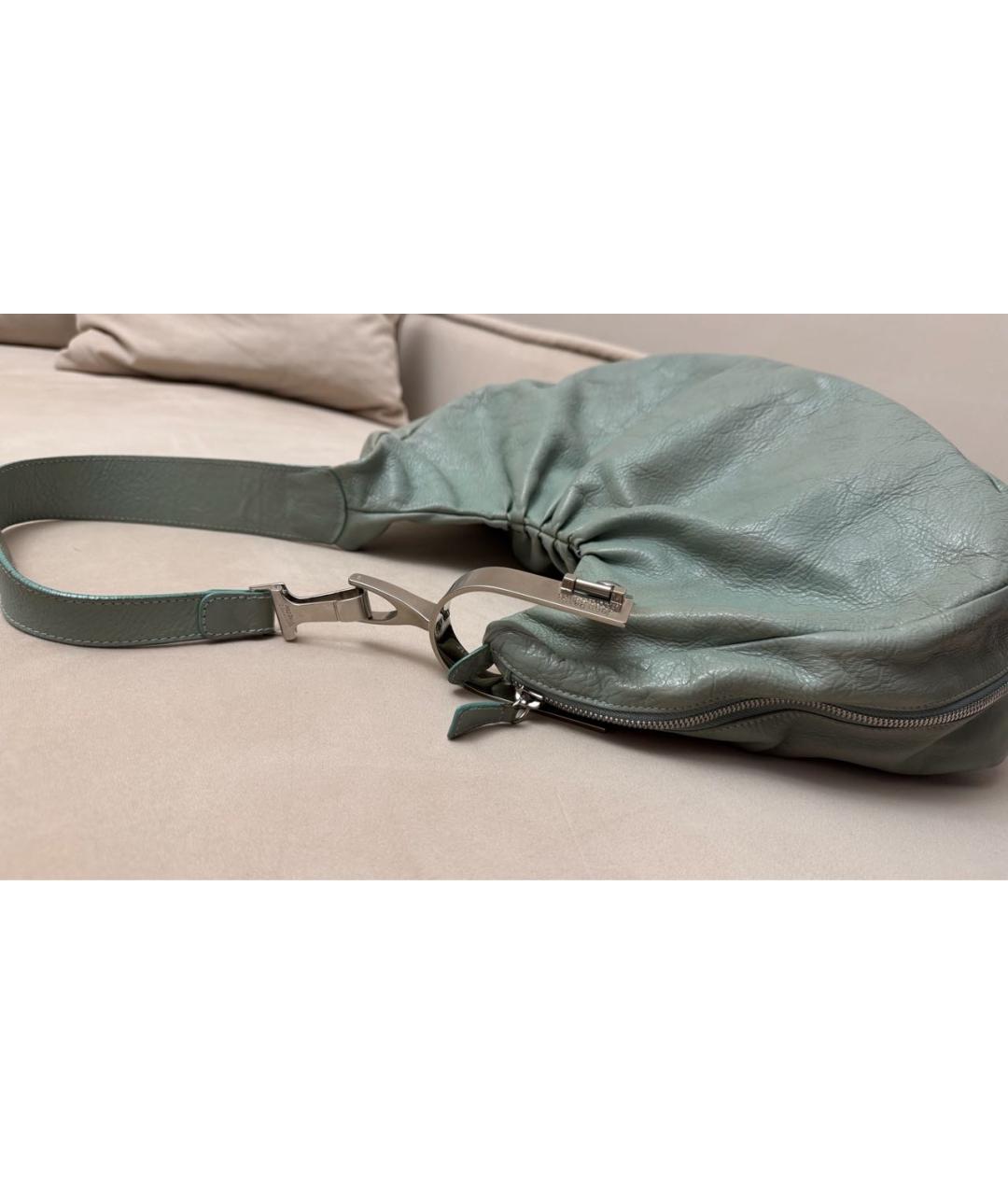 JEAN PAUL GAULTIER Голубая кожаная сумка тоут, фото 5