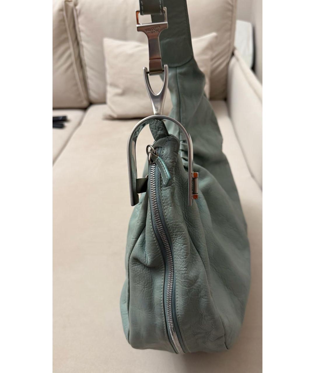 JEAN PAUL GAULTIER Голубая кожаная сумка тоут, фото 4