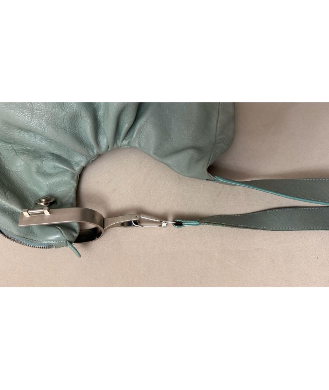 JEAN PAUL GAULTIER Голубая кожаная сумка тоут, фото 6