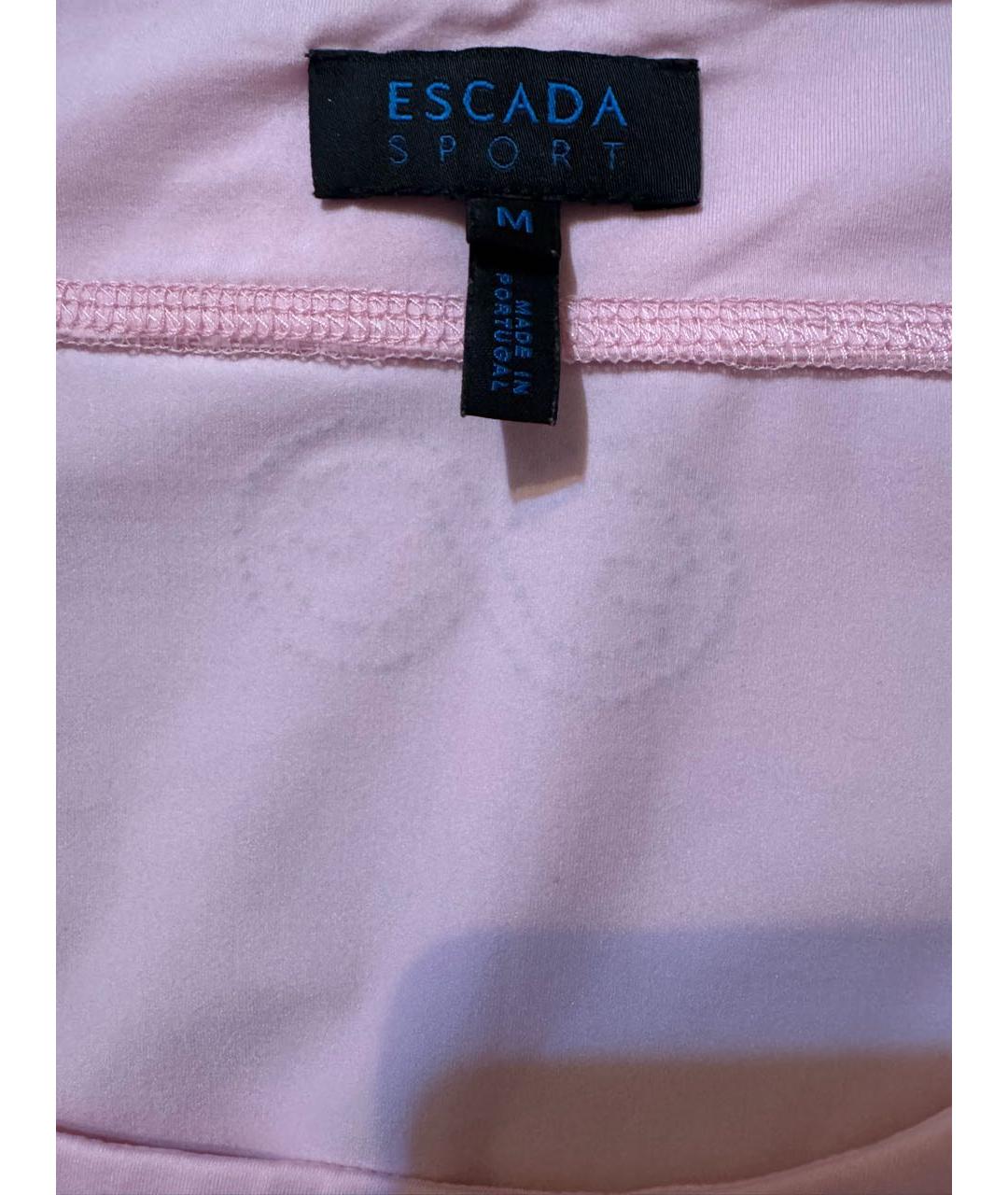 ESCADA Розовая полиэстеровая футболка, фото 3