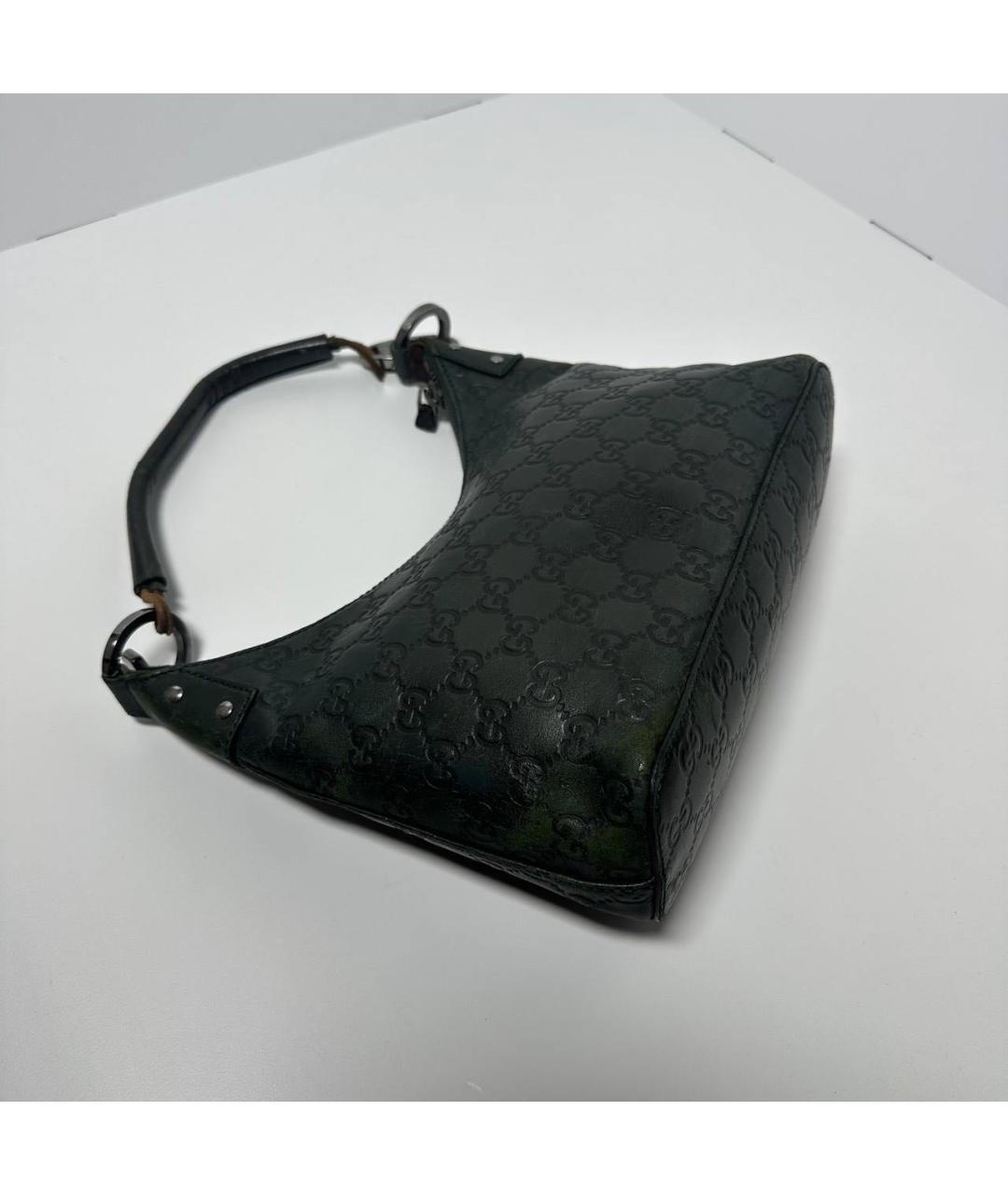 GUCCI Зеленая кожаная сумка через плечо, фото 4