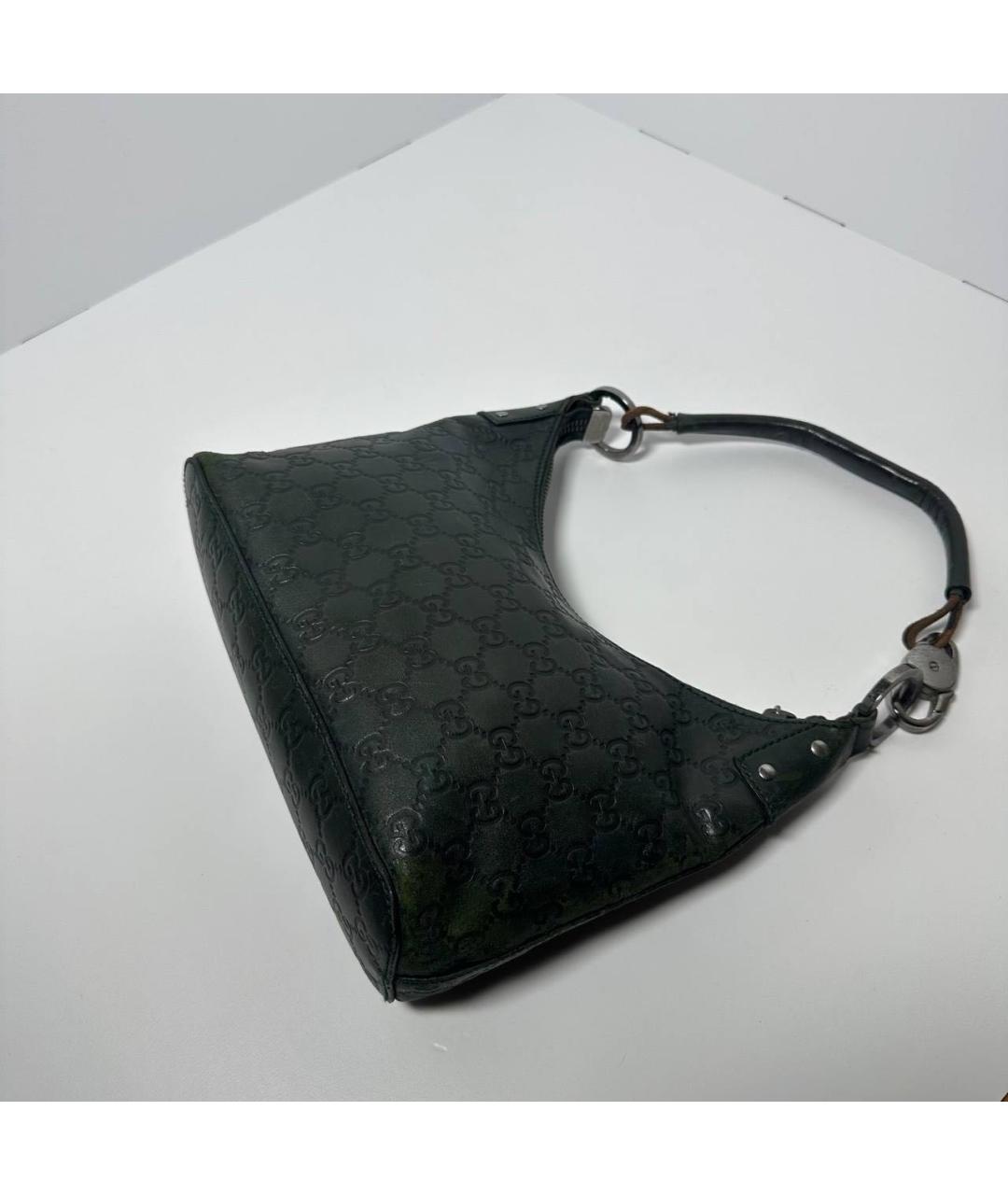 GUCCI Зеленая кожаная сумка через плечо, фото 3