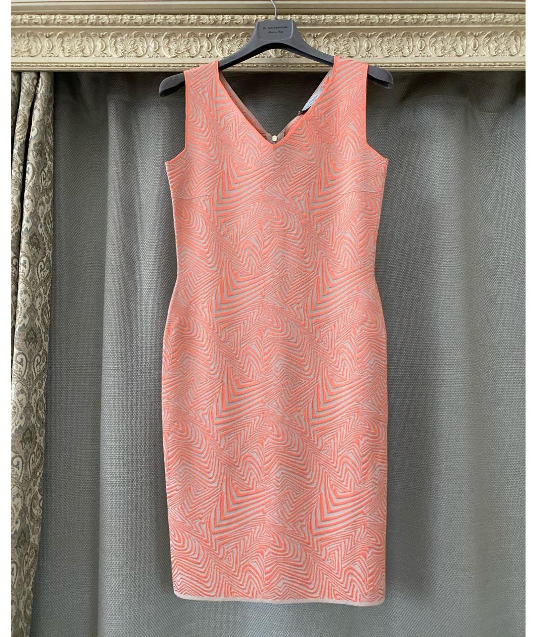 D.EXTERIOR Коралловое вискозное коктейльное платье, фото 9