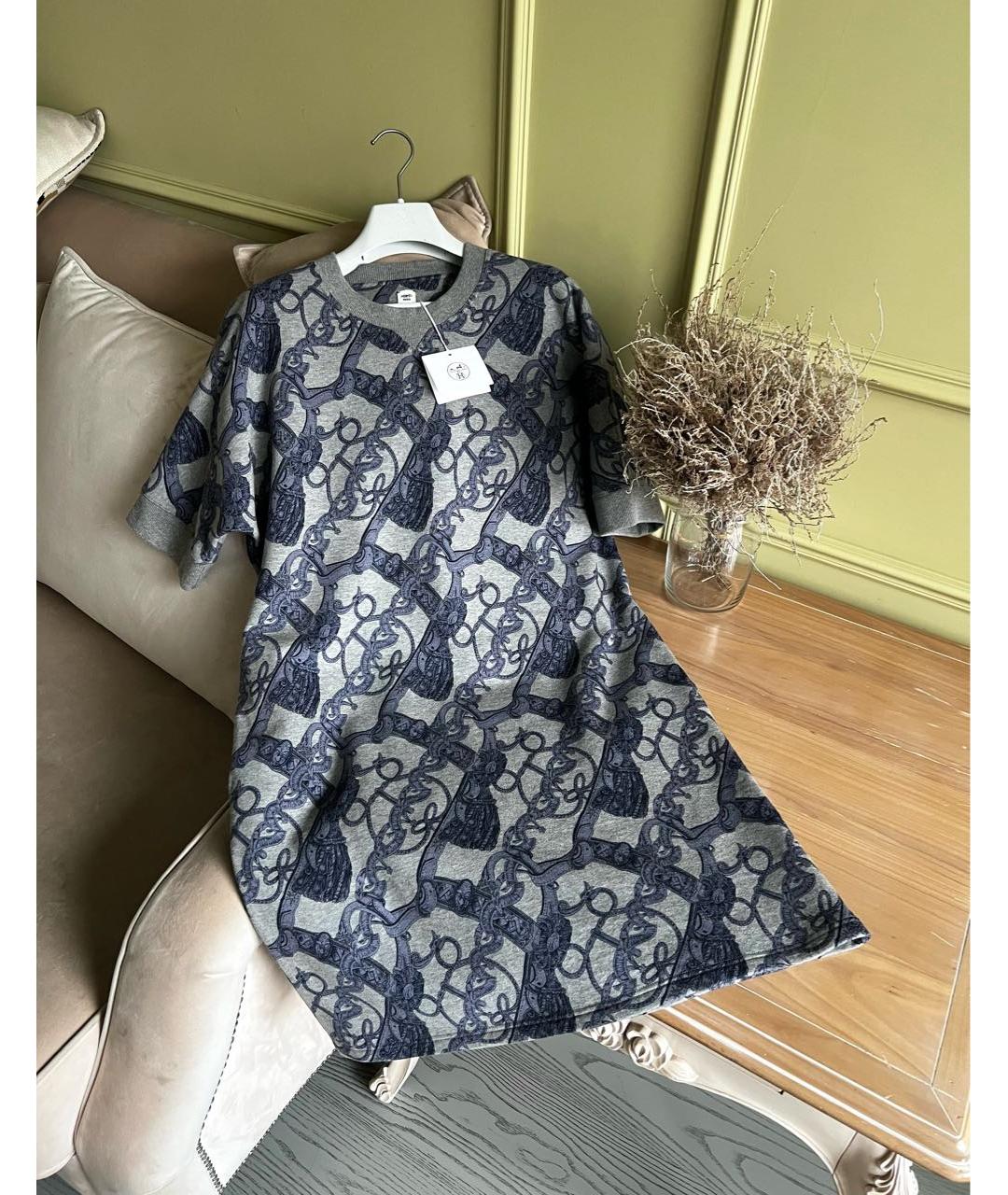 HERMES Серое повседневное платье, фото 3