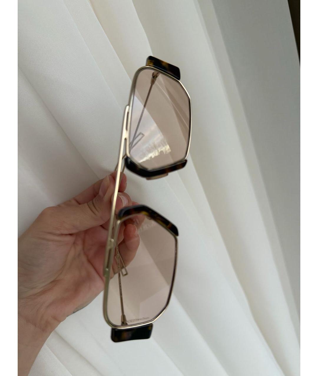 CHRISTIAN DIOR Золотые металлические солнцезащитные очки, фото 3