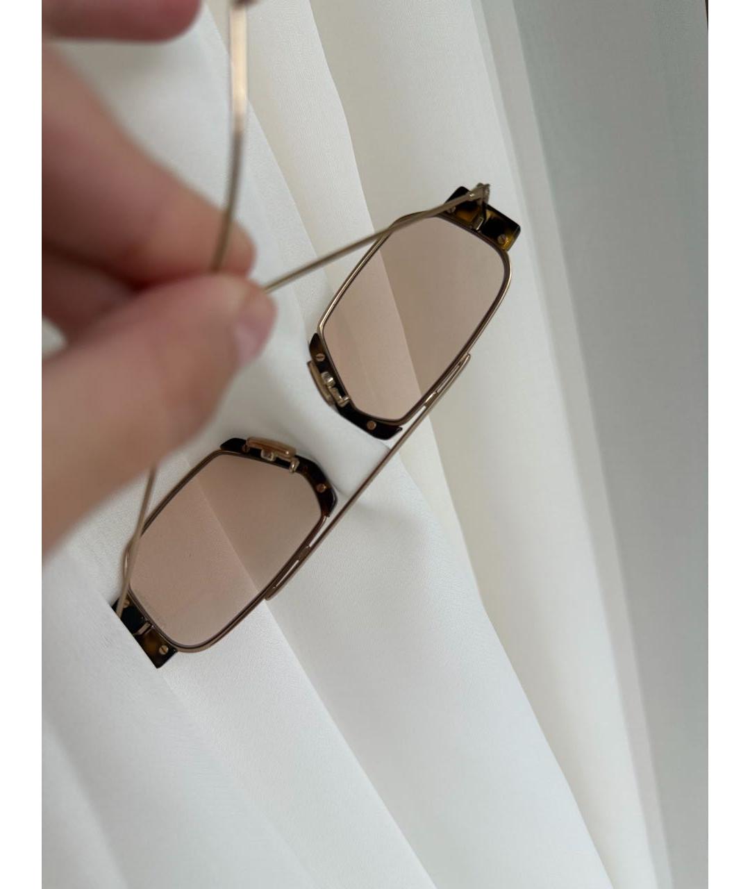 CHRISTIAN DIOR Золотые металлические солнцезащитные очки, фото 2