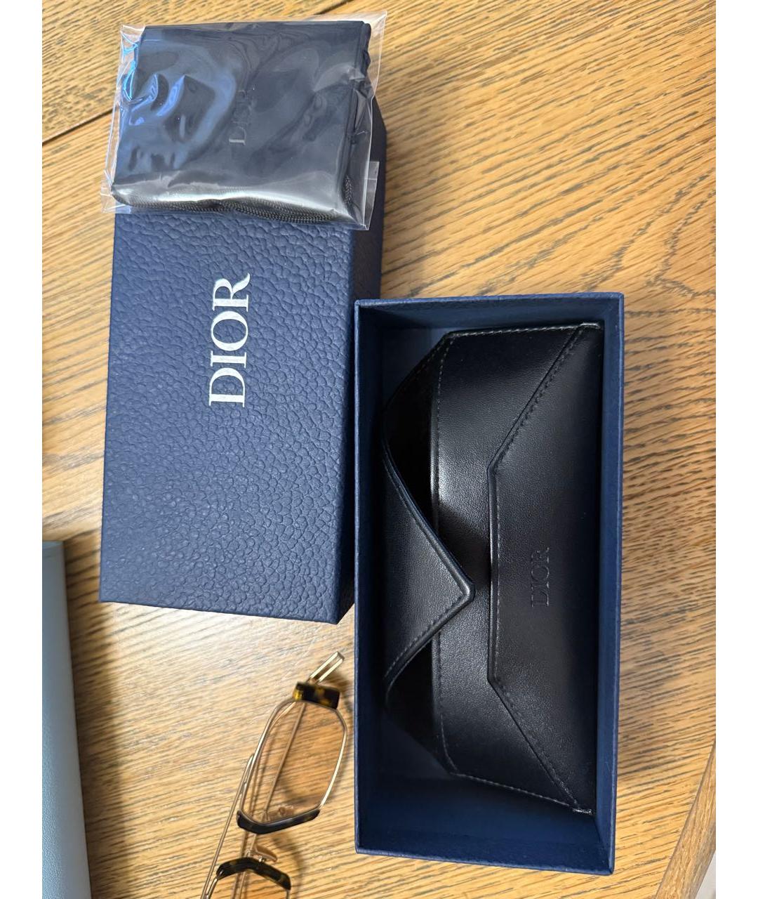 CHRISTIAN DIOR Золотые металлические солнцезащитные очки, фото 4